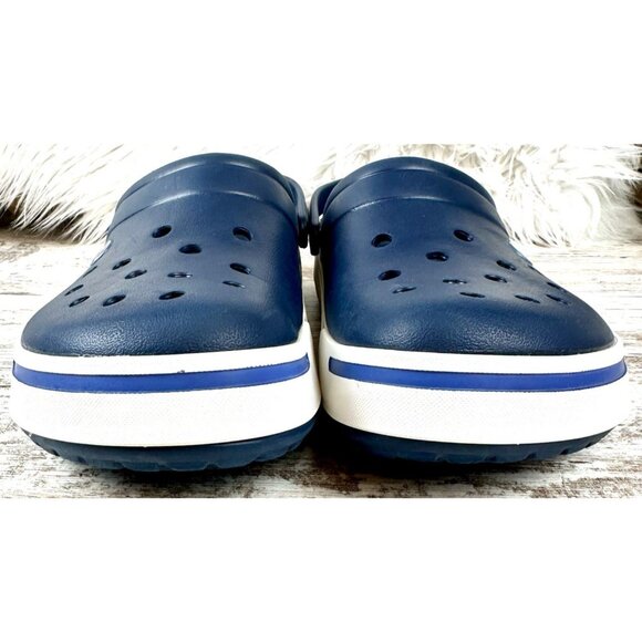 EUC! CROCS Crocband II Slip-On Clogs Men’s Size 11 Navy Waterproof Comfort - Picture 2 of 12